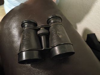Vintage Fab Paris Leather And Brass Opera Glasses
