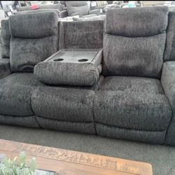 Ashley Martinglenn Ebony Reclinings Sofa And Loveseat 