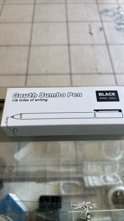 Gauth Jumbo Pen Black 10-Pack 0.5mm