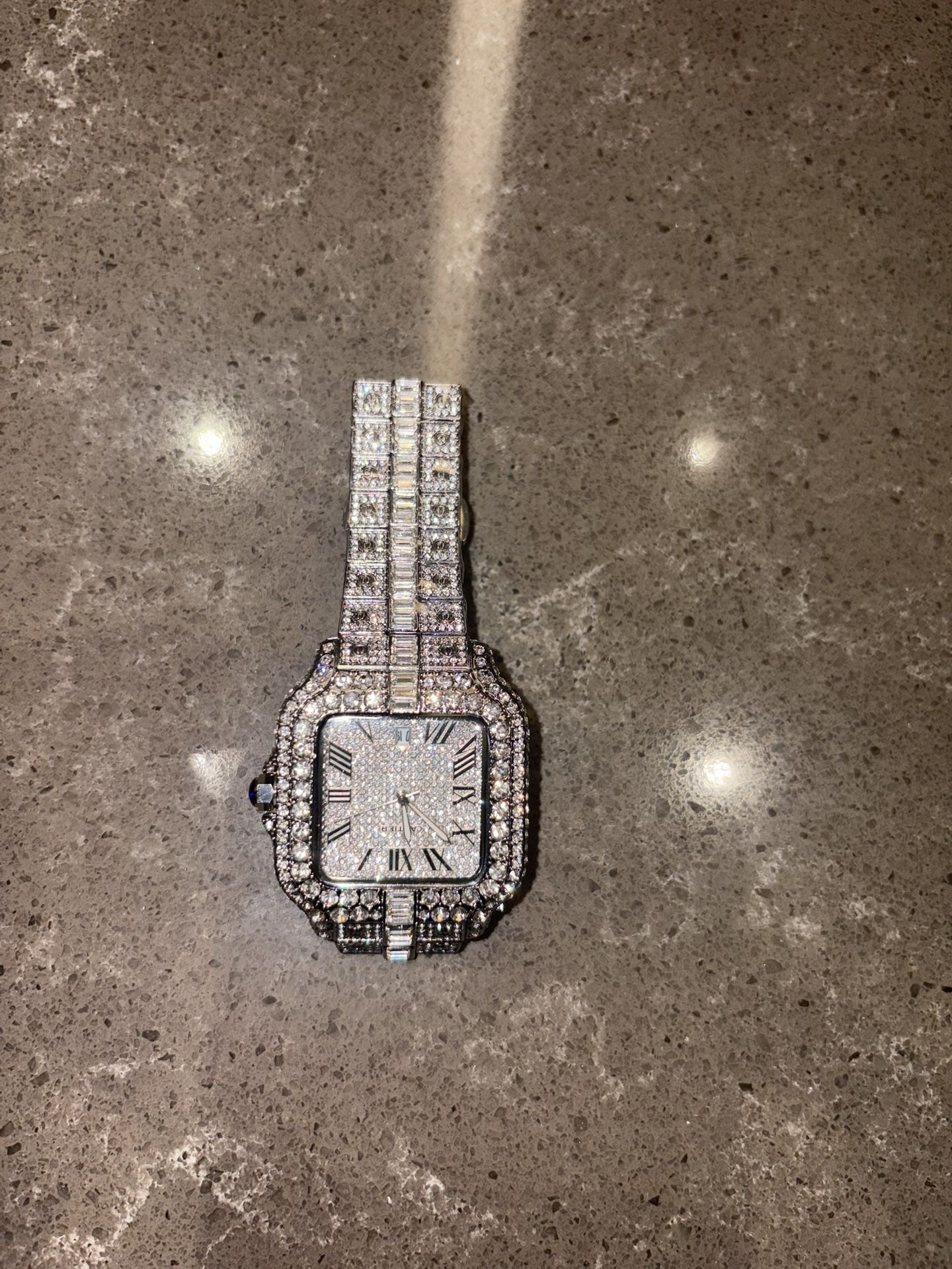 Carti Watch Mossanite Passing diamond Testing