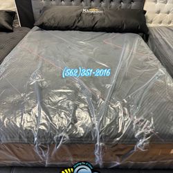 Beautyrest Queen Mattress Black With Bed Frame Diamond 