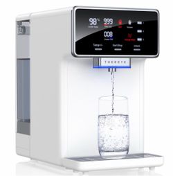 Thereye Countertop Water Filter Reverse Osmosis System, 7 Stage Purification, Instant Heating Portable RO Filtration, BPA Free Water Purifier 2:1 Pure
