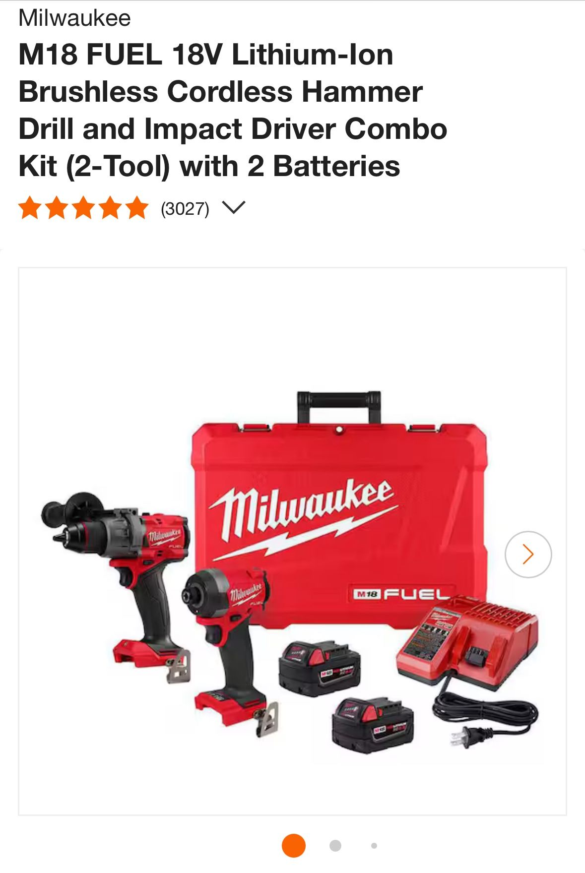 M18 Hammer & Impact Drill With Batteries