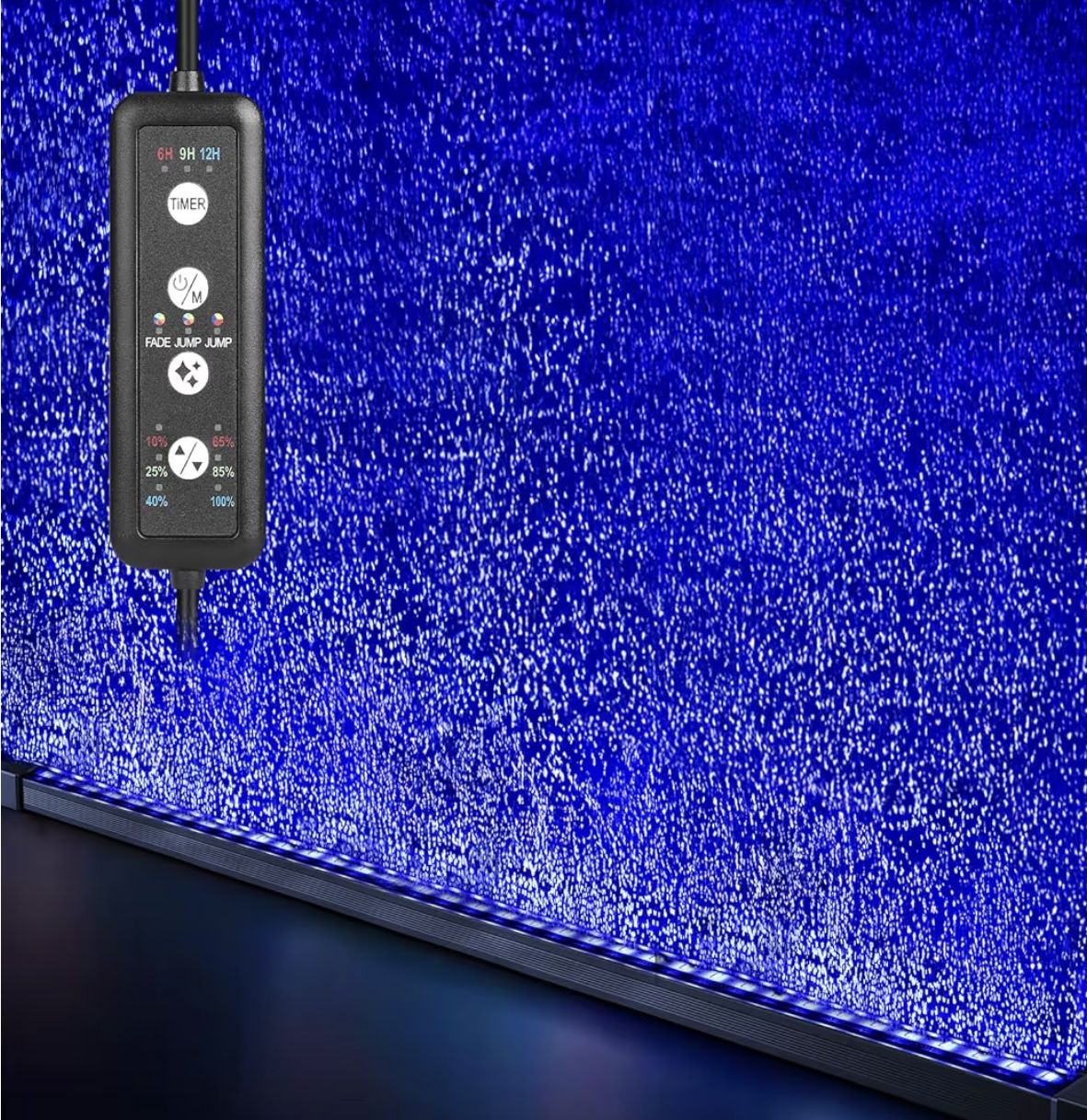 Fish Tank Light with Air Bubble Hole Color & Brightness & Timers Adjustable