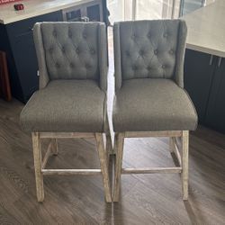 Grey Swivel Bar Stools 