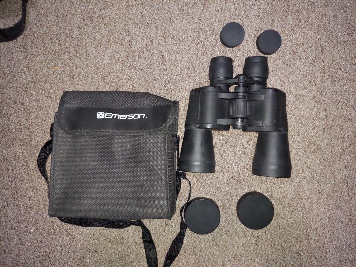 EMERSON 7X50 BINOCULARS UV COATED OPTICS, WITH CASE