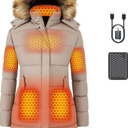 Genovega Graphene Women Heated Jacket 12V Fast Charge 18400mAh Large Capacity