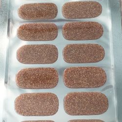 Gold Glitter Nail Polish Wraps