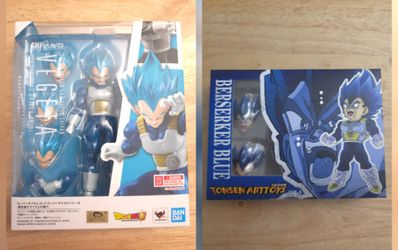 SH Figuarts and Tonsen Arttoys Super Saiyan Blue Vegeta Lot