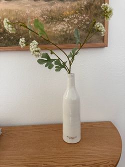 Magnolia Home White Ceramic Bottle Vase