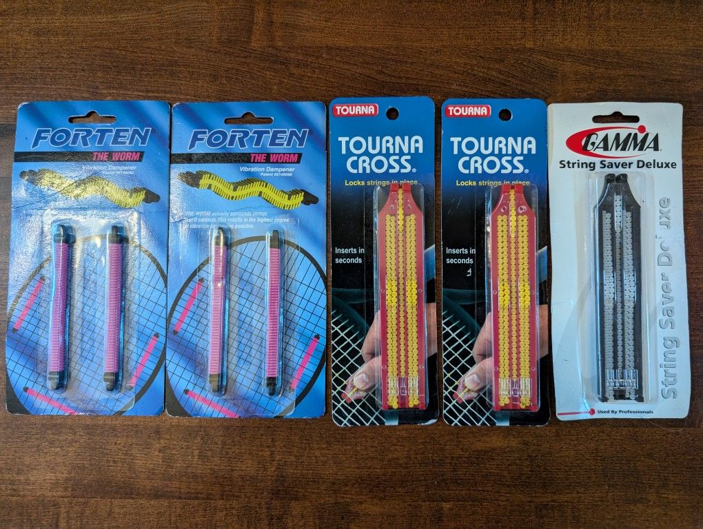 Tennis String Saver Dampener Lot Of 5