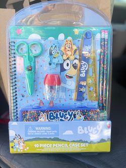 Bluey 10 Piece Pencil Case Set
