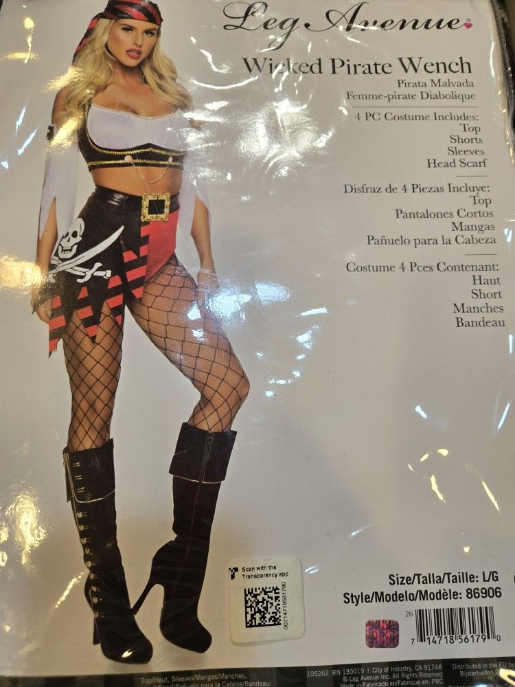 Ladies Wicked Pirate Wench Costume Large