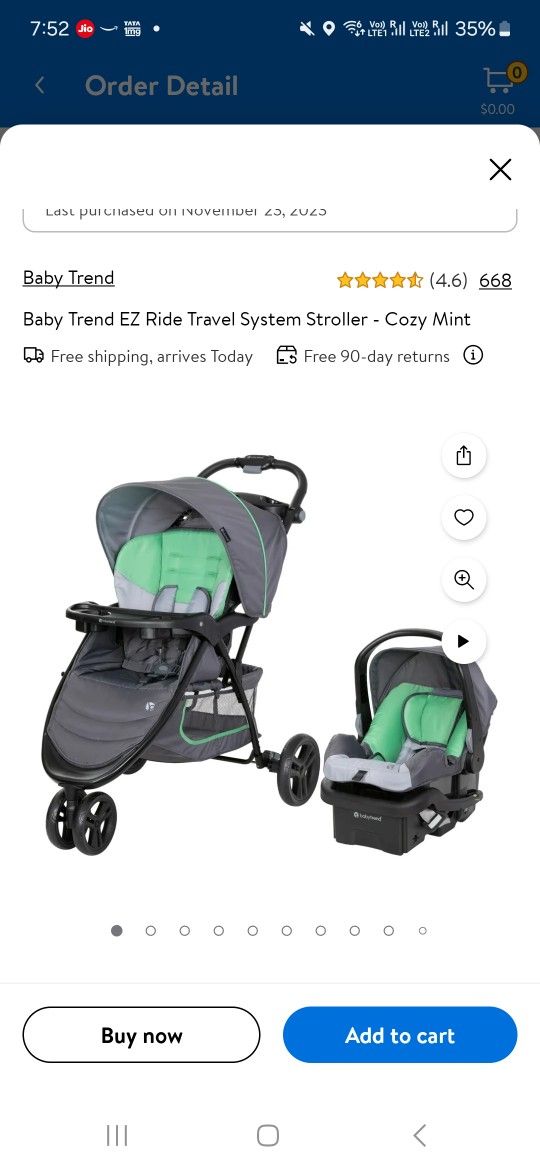 BabyTrend Stroller With Car Seat