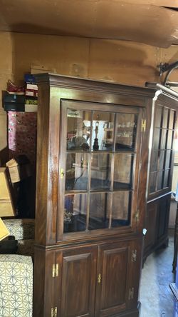 Set of Vintage Corner Cabinets