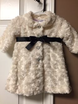 Gently used holiday dressy coat Blueberi BLVD size 12 mo