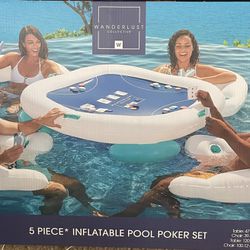 Wanderlust 5 Piece inflatable Pool Poker Set