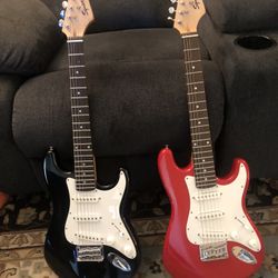 Fender Squire Baby Stratocasters (Red&Blk)
