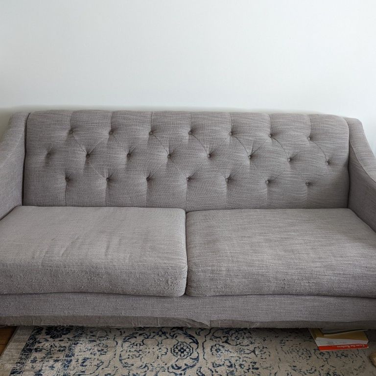 Gray Tufted Sofa