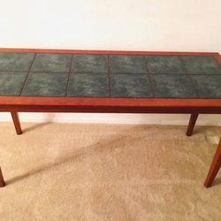 Wood And Tile Top Console Table Like new$40