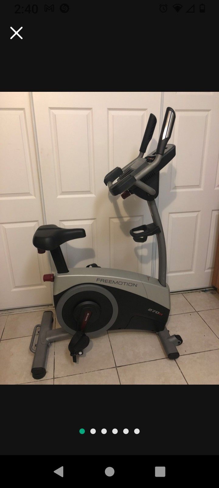 freemotion 270u upright exercise bike
