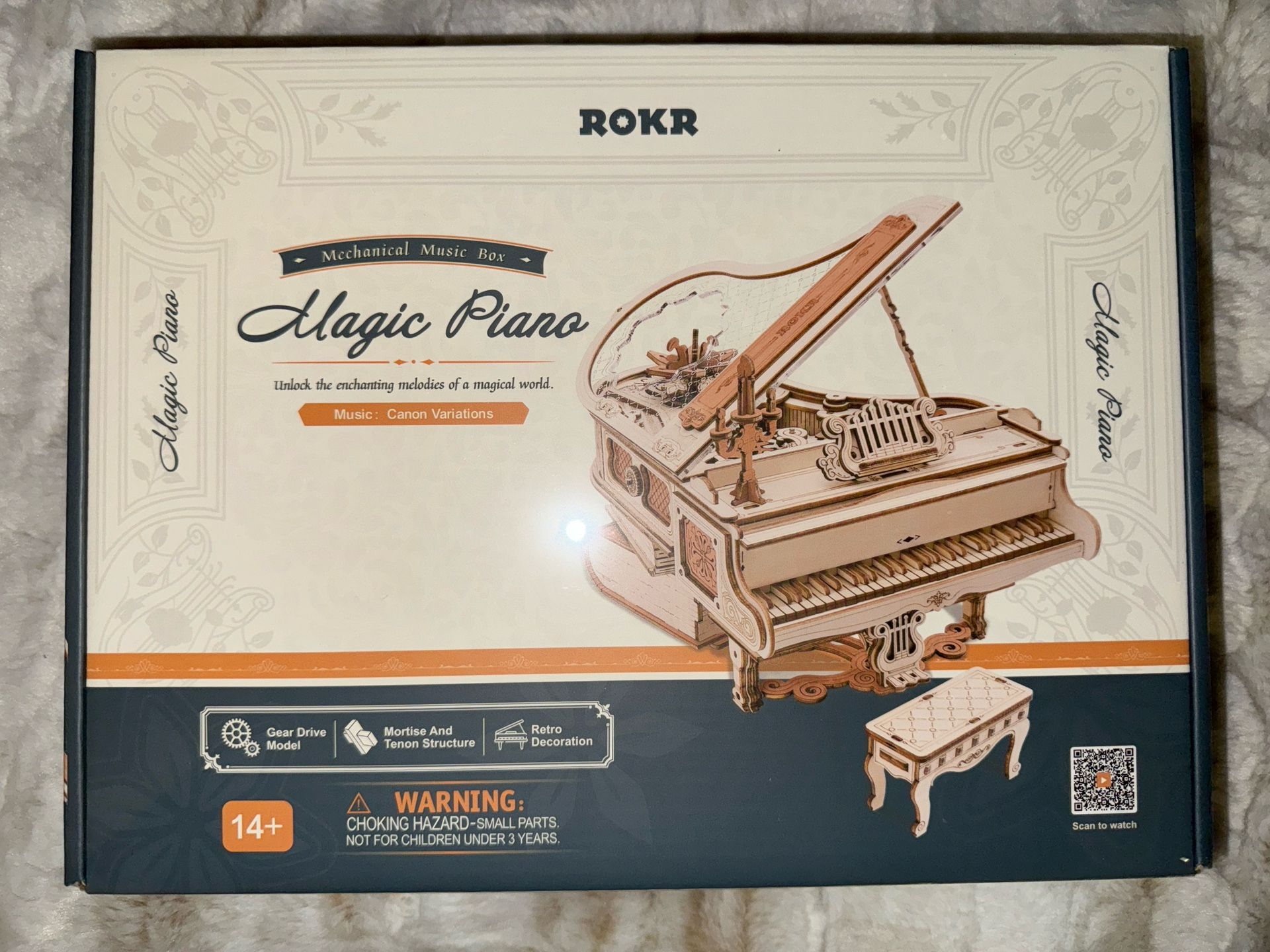 ROKR® Magic Piano Mechanical Music Box 3D Wooden Puzzle