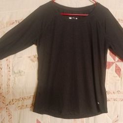 Women's X Version long sleeve black thumb holes top large