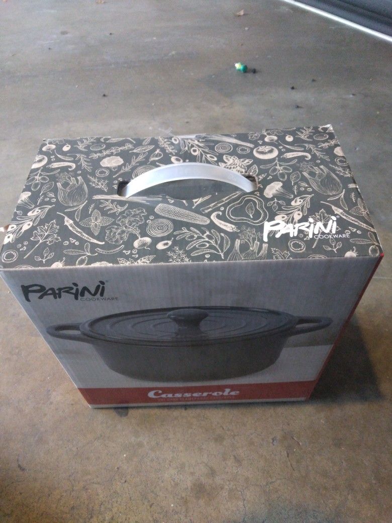 Parini Cookware Casserole 3 Qt Grey Flameproof Casserole