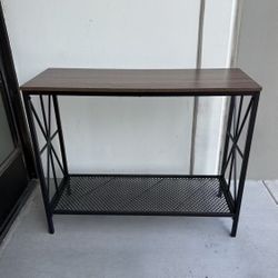 New In Box 40x15x32 Inch Tall Console Accent Side Table Shelf Steel Frame Home Decor Display Stand Furniture 