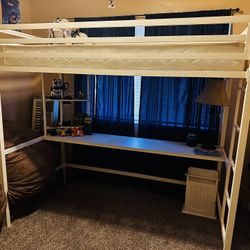 Loft Bed & Desk - Twin
