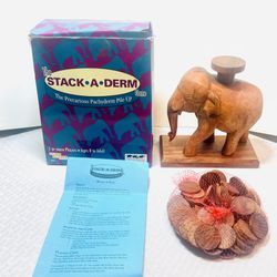 Vintage Stack-A-Derm Precarious Pachyderm Pile Up Elephant stacking Game
