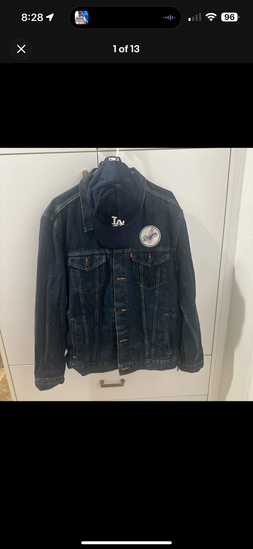 Levi dodgers jacket With Matching Levi Hat