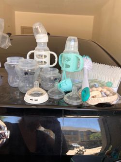 Dr Brown bottles, rack, brush & pacifier’s