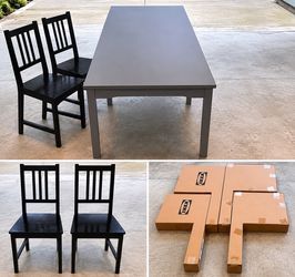 IKEA HAUGA Dining Table + 6 STEFAN Chairs (Like New)