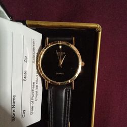 Geneva Japan Quartz Black Band Watch