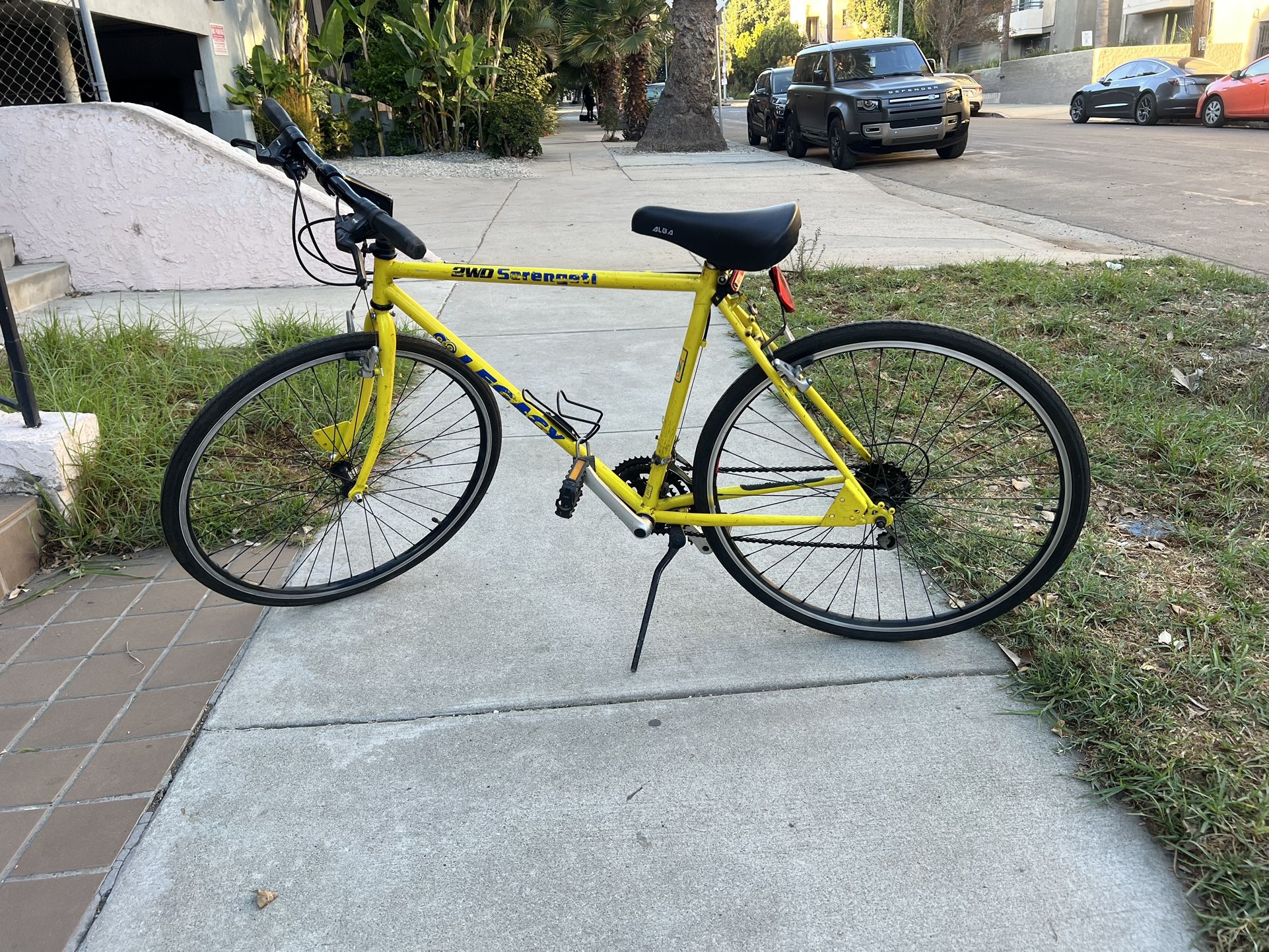 2WD Yellow Serengeti Legacy two speed road bicycle