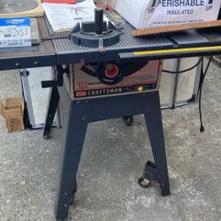 10 Inch Craftsman Table Saw w/blades