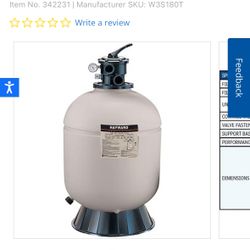 Water Filter For Swimming Pools. 