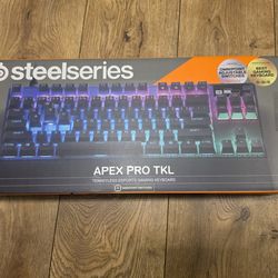 SteelSeries Apex Pro TKL Wireless HyperMagnetic Gaming Keyboard - Esports Tenkeyless - OLED Screen - Adjustable Actuation - PBT Keycaps - Bluetooth