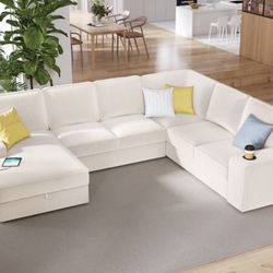 Like New Corduroy Sectional 