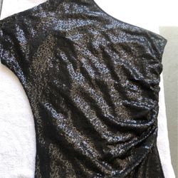 Short Sequin One Sleeve Party Dress