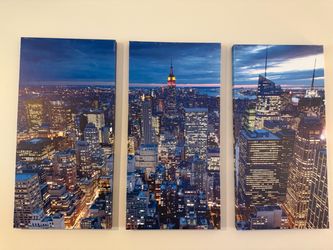 New York skyline canvas paint