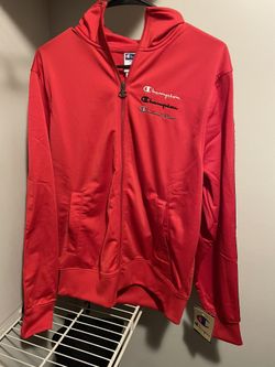 CHAMPION LONG SLEEVE JACKET MENS MEDIUM RED