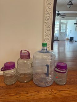 3 Large Glass Storage Jars – $5 for All