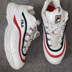 Men’s Red, White, & Green Filas
