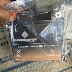 CB CHROMEBATTERY YTX14-BS 200CCA ATV Battery- Rechargeable, Factory sealed, Replacement for Honda TR