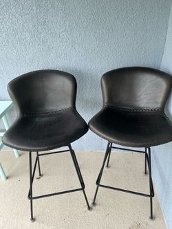 Leather bar stools