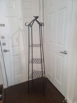 4 TIER Black Metal Plant Stand