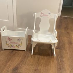 Arianna Rocking Chair And Book Caddy