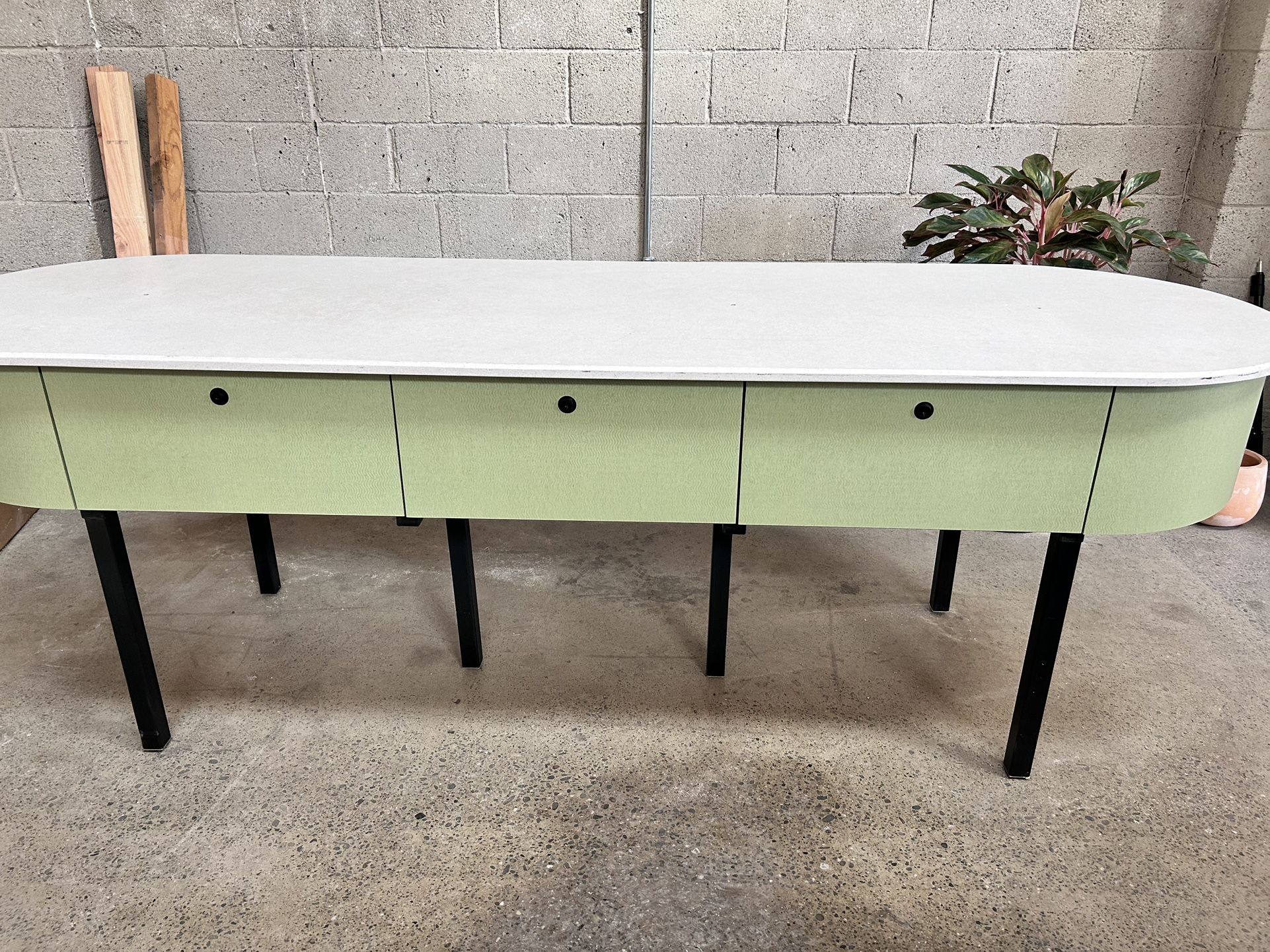 Beautiful Green Table/Desk With Drawers